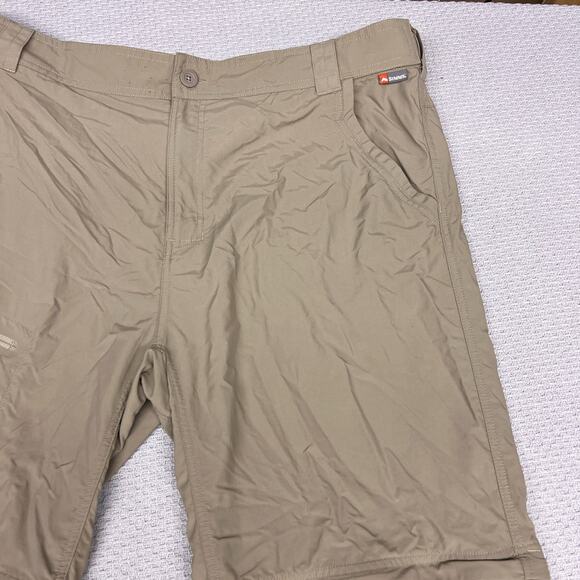 Simms Fishing Pants Mens XXL Tan Beige Convertible Nylon Straight Outdoor Casual - Picture 3 of 11